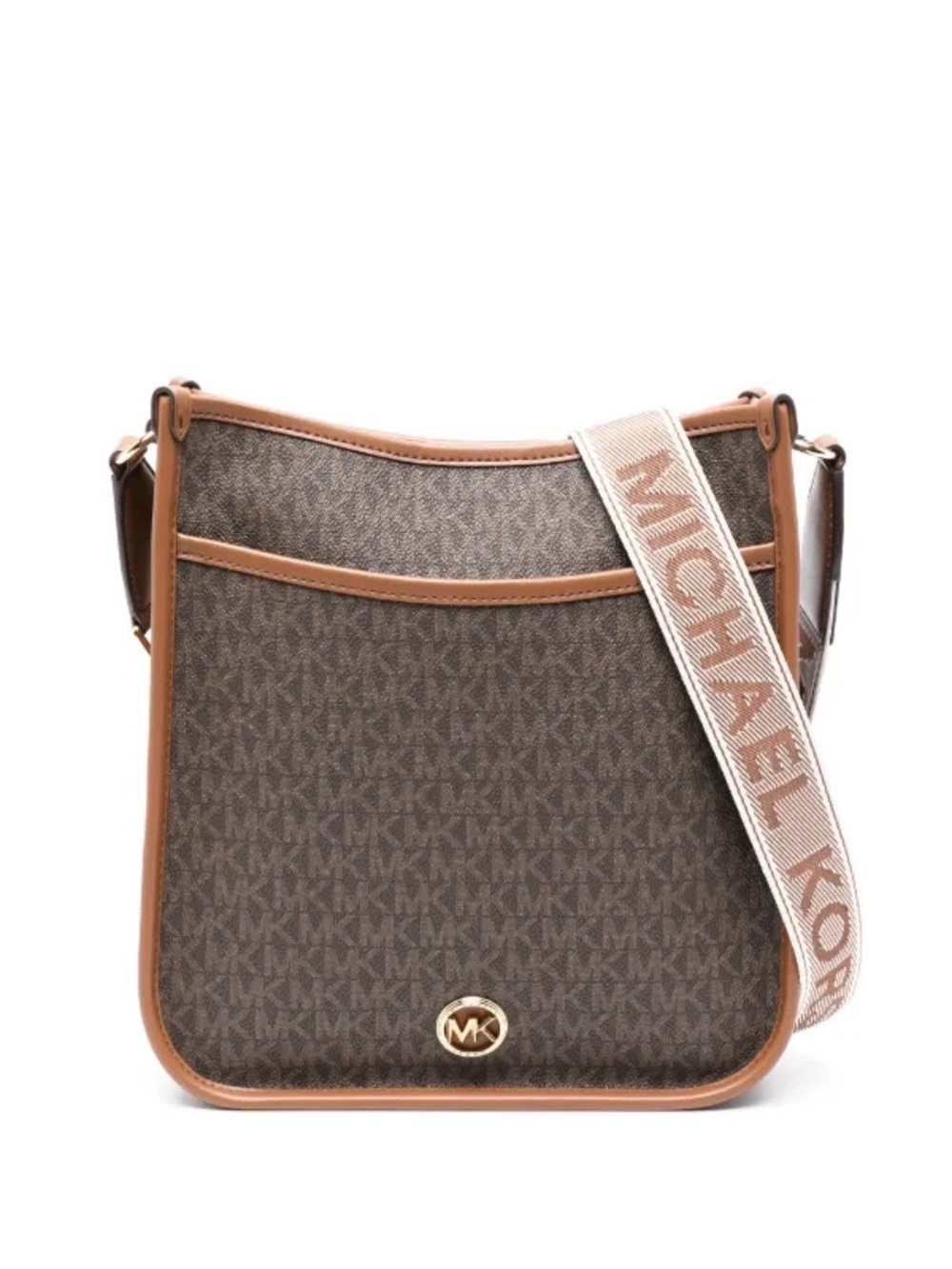 Michael Kors Brown Logo Crossbody with Branded Strap